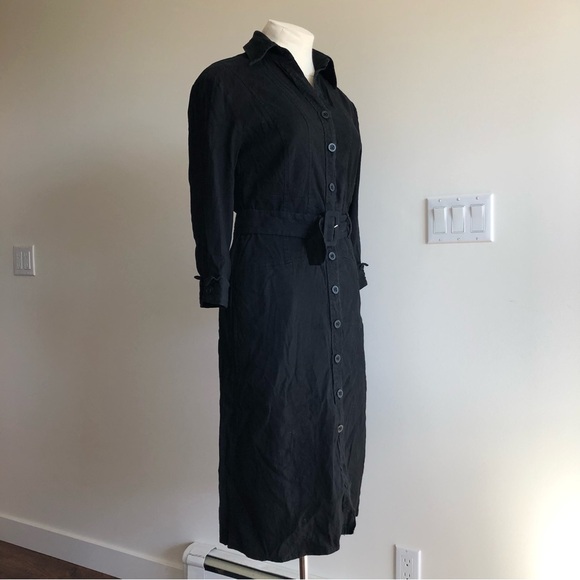 Stills Black Linen Safari Style Dress - Picture 4 of 16